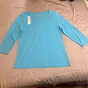 Chico's Light Blue Short Sleeve Tee